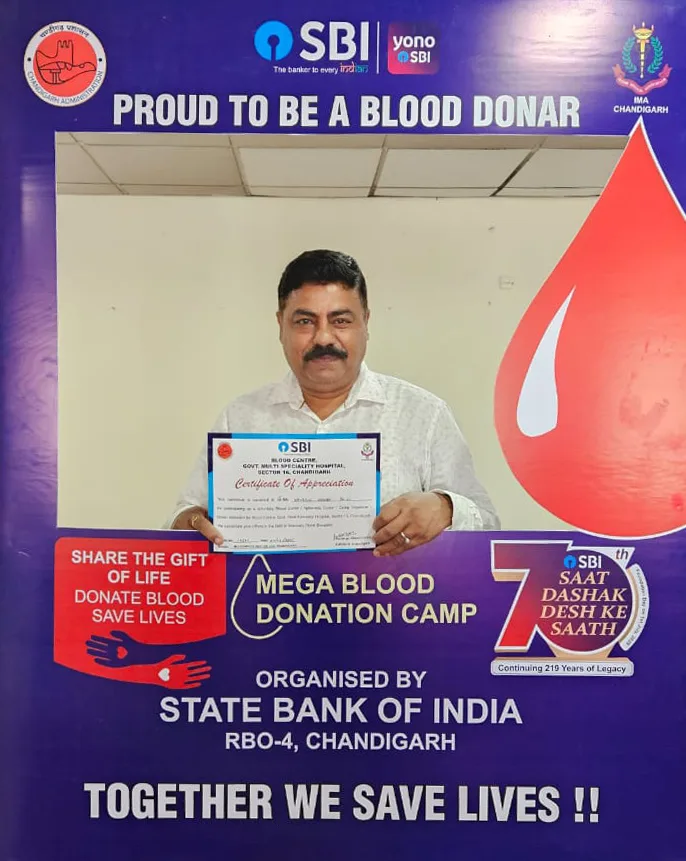 Blood Donation SBI 1 Darpan Chandigarh SBI Blood Donation Camp Chandigarh 2