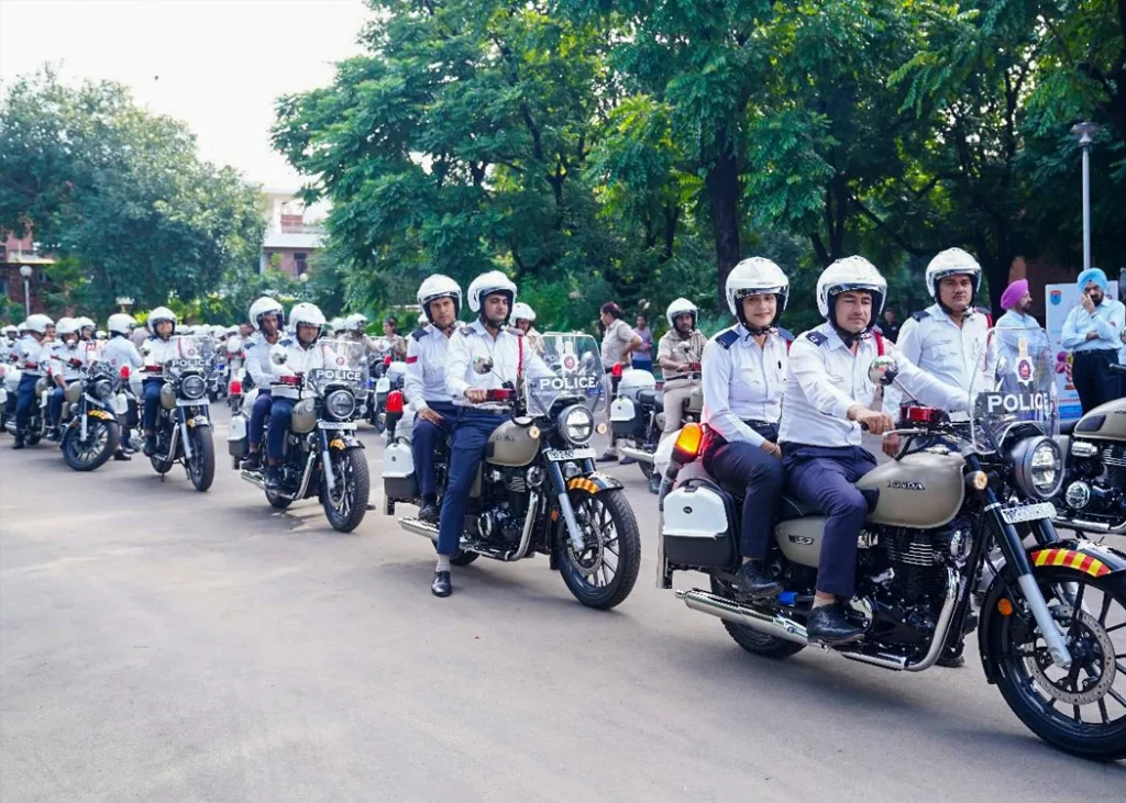 Chandigarh Police QRT bikes