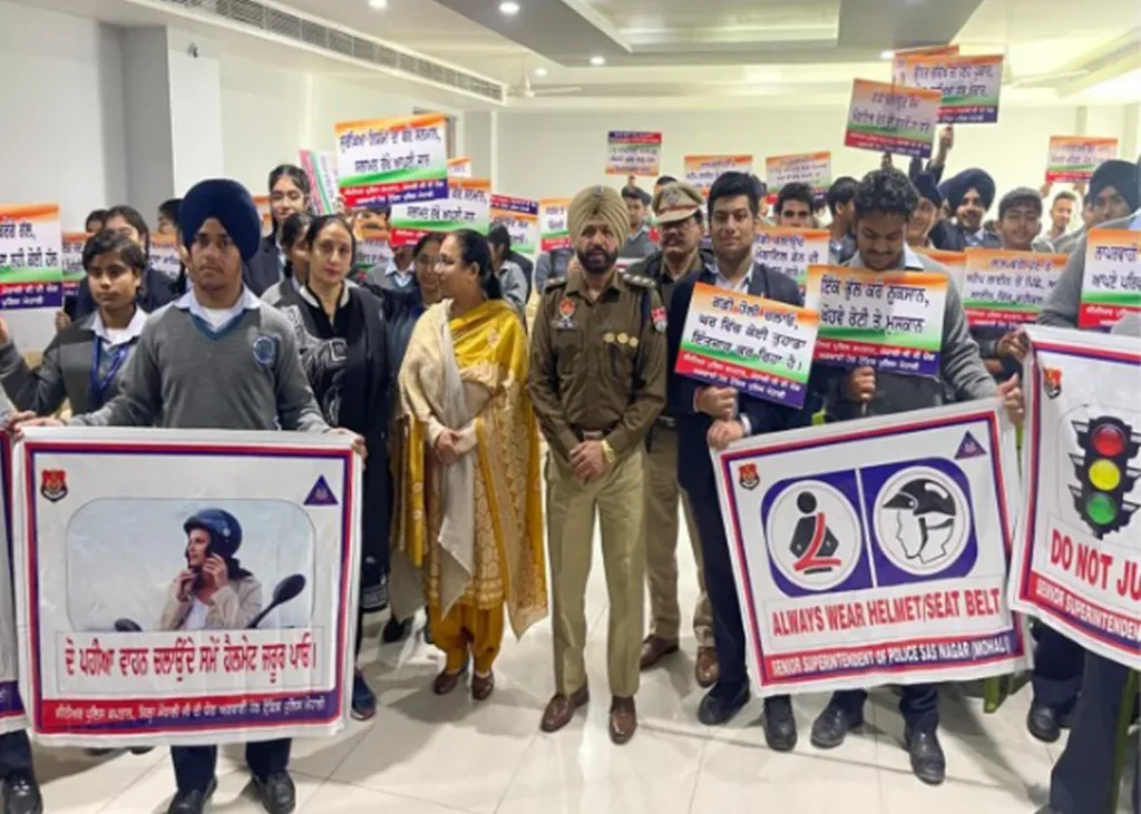 Mohali Traffic Police Road Safety Campaign