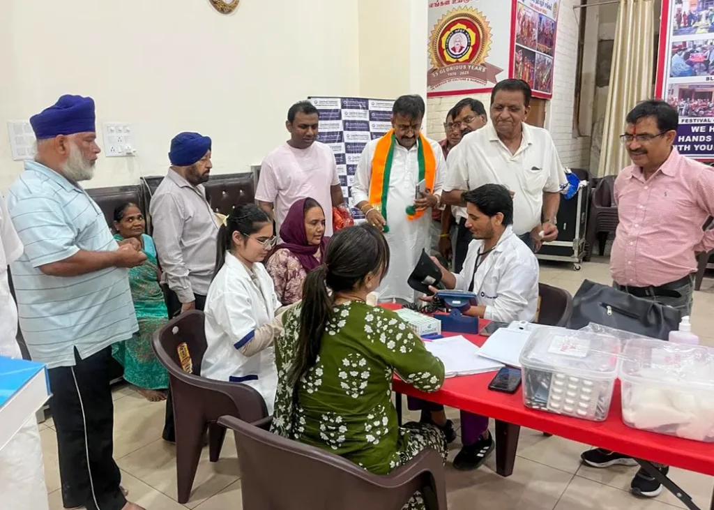 Free health check-up camp in Sector 30